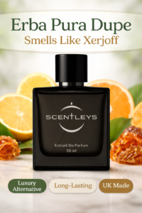 Scentleys Erba Pura dupe inspired by Xerjoff, a luxury fruity musky perfume alternative