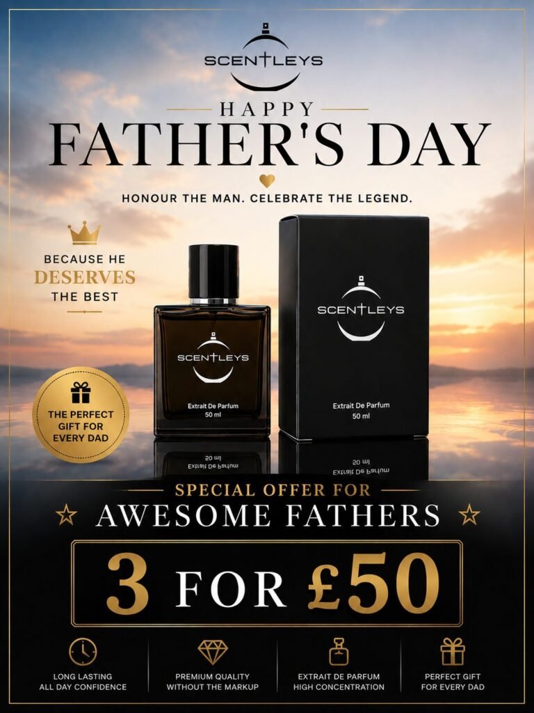 fathers day offer any three scents for £50 at scentleys